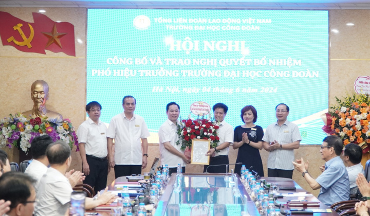 PGS.TS. Nguyễn Hiệp Thương giữ chức Phó Hiệu trưởng Trường Đại học Công đoàn