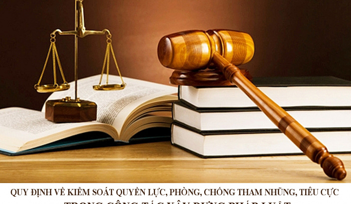 Quy định về kiểm soát quyền, lực, phòng, chống tham nhũng, tiêu cực trong công tác xây dựng pháp luật