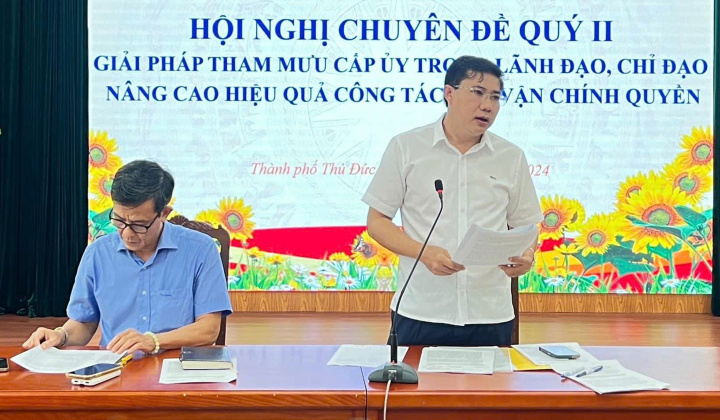 TP Thủ Đức: Hội nghị chuyên đề “Giải pháp nâng cao chất lượng, hiệu quả công tác dân vận Chính quyền”