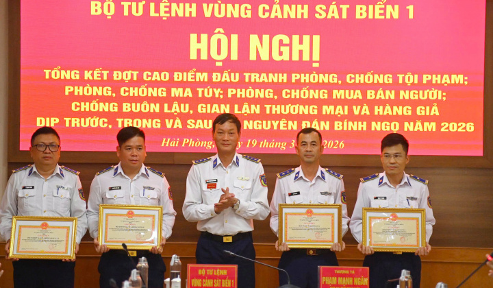 Vùng Cảnh sát biển 1 kiểm soát hiệu quả tội phạm, vi phạm trên biển