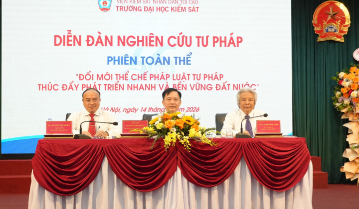 Trường Đại học Kiểm sát khai mạc Diễn đàn Nghiên cứu tư pháp năm 2026