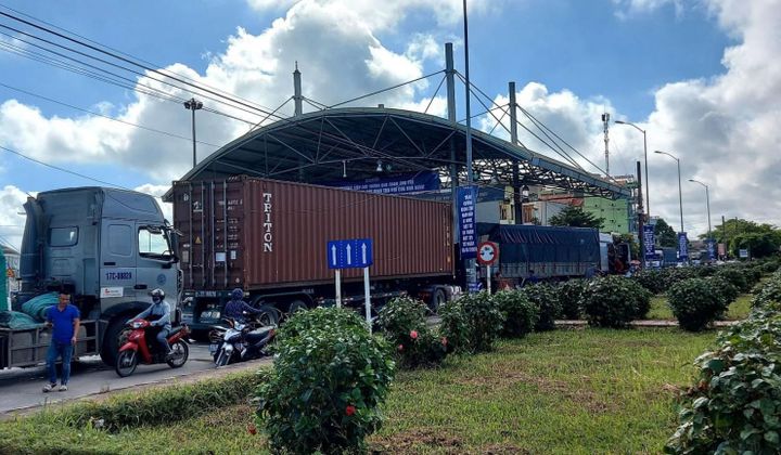 Tài xế lại phản đối thu phí BOT Kiến Xương
