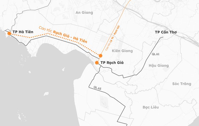 Bạc Liêu:  Đề xuất phương án đường cao tốc Hà Tiên - Rạch Giá - Bạc Liêu