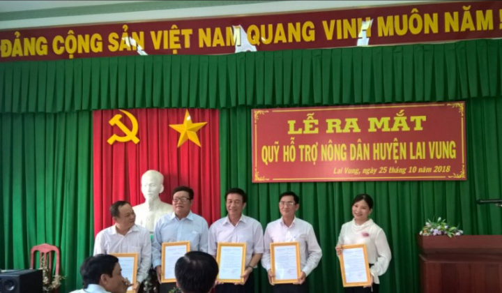 Đồng Tháp: Ra mắt “Quỹ hỗ trợ nông dân” huyện Lai Vung