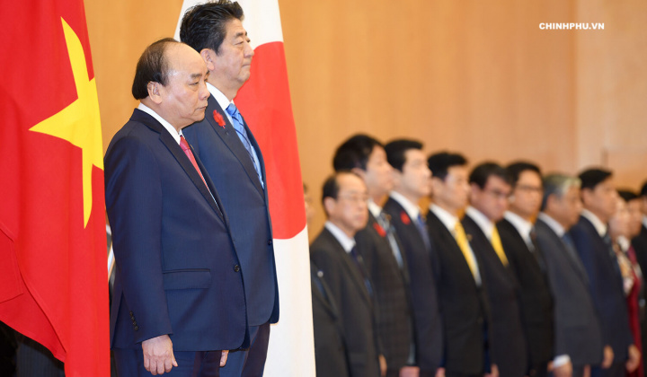 Lễ đón Thủ tướng Nguyễn Xuân Phúc thăm Nhật Bản