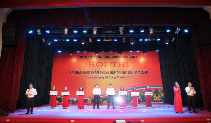 Hội thi an toàn thực phẩm bếp ăn tập thể Quận Cầu Giấy