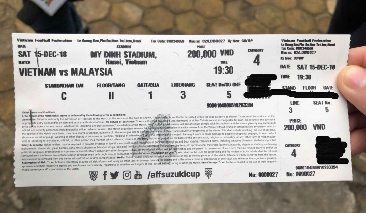 Vé 'chợ đen' chung kết AFF Cup 2018 hét giá lên đến 18 triệu đồng/cặp