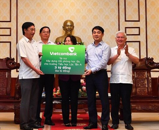 Vietcombank tài trợ 3 tỷ đồng xây dựng 8 phòng học tại Bình Phước
