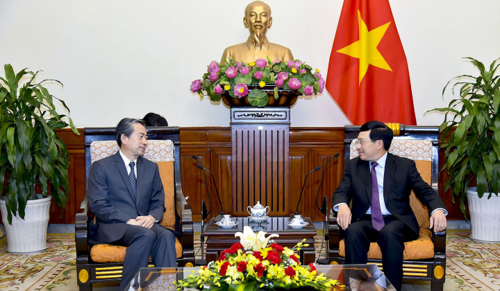 Phó Thủ tướng Phạm Bình Minh tiếp Đại sứ Trung Quốc tại Việt Nam Hùng Ba