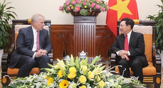 Phó Thủ tướng, Bộ trưởng Ngoại giao Phạm Bình Minh tiếp Công tước xứ York, Hoàng tử Andrew