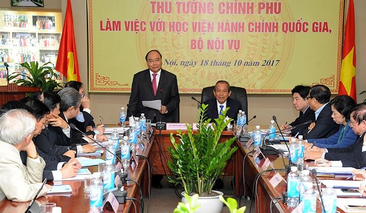 Thủ tướng Nguyễn Xuân Phúc làm việc với Học viện Hành chính Quốc gia