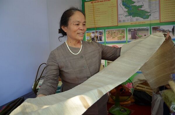 Nghệ nhân Phan Thị Thuận, người phụ nữ dệt lụa từ sen