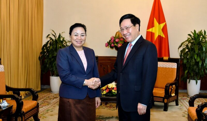 Phó Thủ tướng, Bộ trưởng Ngoại giao Phạm Bình Minh tiếp Thứ trưởng Ngoại giao Lào
