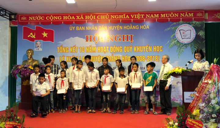 Thanh Hóa: Quỹ Khuyến học Lê Xuân Lan 10 năm sức lan tỏa