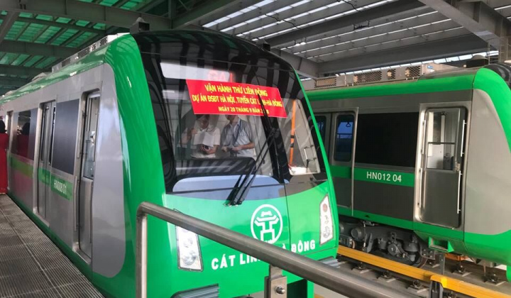 Toàn cảnh đường sắt trên cao Cát Linh - Hà Đông chạy thử toàn tuyến