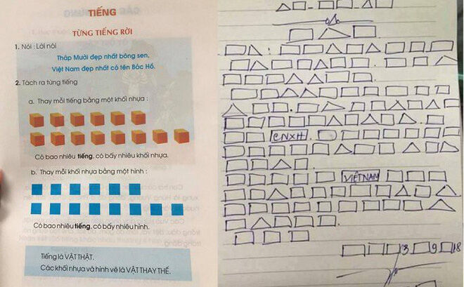 Hiểu đúng về cách dạy tiếng Việt 'đọc chữ ô vuông, tam giác'
