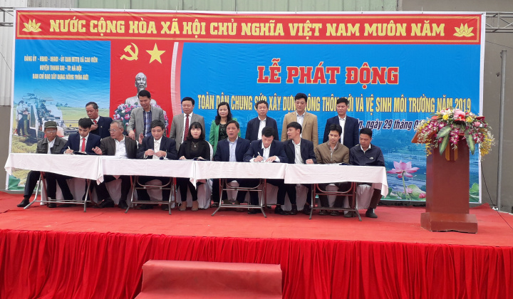 Xã Cao Viên (Thanh Oai, Hà Nội): Toàn dân chung sức xây dựng NTM và VSMT năm 2019