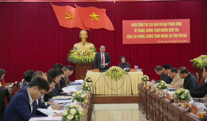 Phó Thủ tướng Trương Hòa Bình dẫn đầu đoàn kiểm tra công tác phòng chống tham nhũng tại Yên Bái