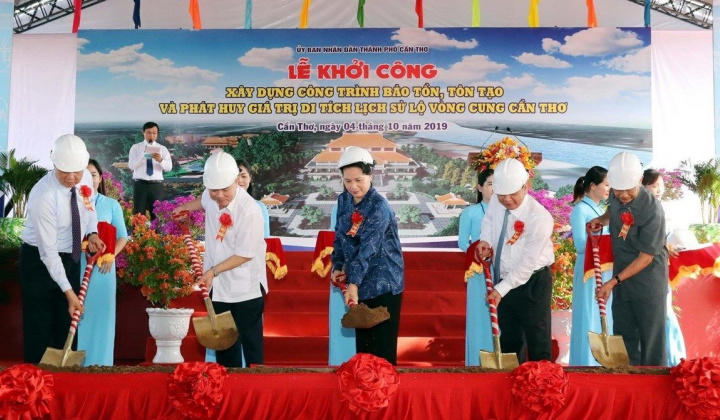 Chủ tịch Quốc hội dự Lễ khởi công Di tích lịch sử Lộ Vòng Cung Cần Thơ