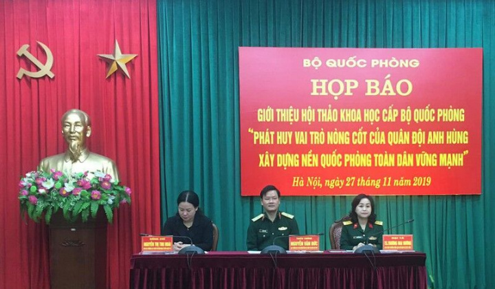 Hội thảo khoa học phát huy vai trò nòng cốt của quân đội anh hùng