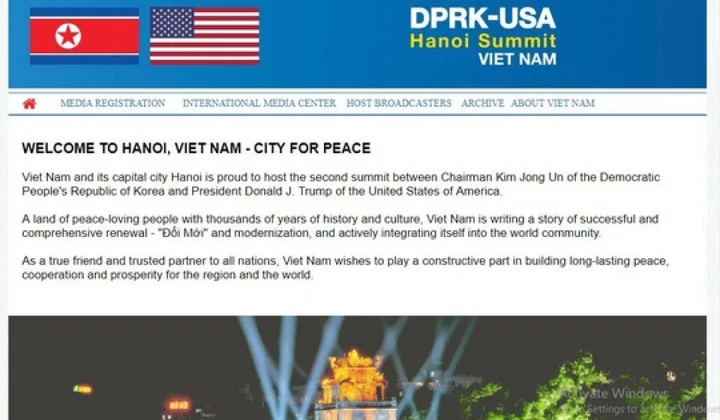 Bộ Ngoại giao mở website phục vụ phóng viên đăng ký tham dự Hội nghị Thượng đỉnh Mỹ - Triều