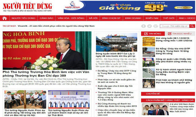 Báo điện tử Người tiêu dùng bị rút giấy phép hoạt động 3 tháng