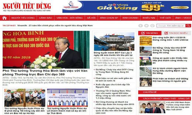 Báo điện tử Người tiêu dùng bị rút giấy phép hoạt động 3 tháng