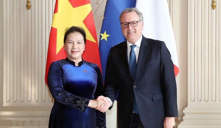 Chủ tịch Quốc hội hội đàm với Chủ tịch Hạ viện Pháp
