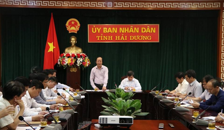 Thứ trưởng Bộ Tài nguyên và Môi trường làm việc với Tỉnh Hải Dương