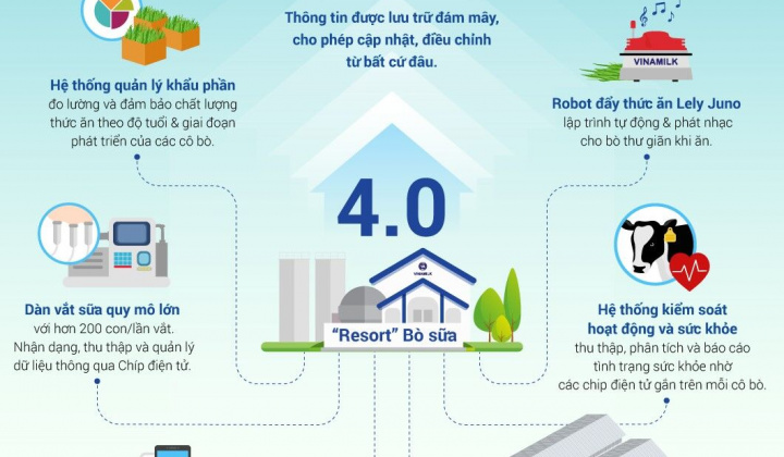 "Cách mạng 4.0" trong chăn nuôi bò sữa