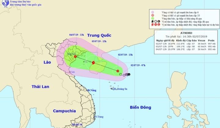 Nhiều tỉnh miền Bắc chịu ảnh hưởng trực tiếp từ áp thấp nhiệt đới