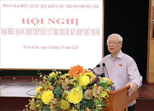Tổng Bí thư, Chủ tịch nước Nguyễn Phú Trọng tiếp xúc cử tri TP Hà Nội