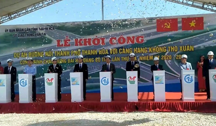 Khởi công xây dựng tuyến đường nối TP Thanh Hóa với Cảng Hàng không Thọ Xuân