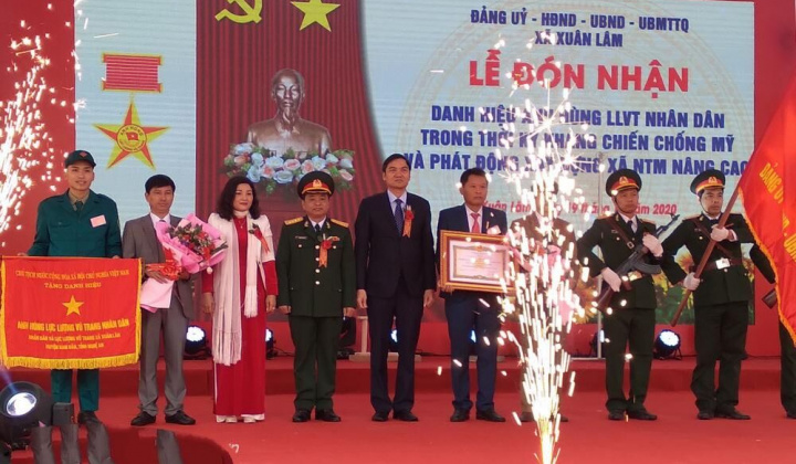 Xã Xuân Lâm (Nam Đàn) đón nhận danh hiệu Anh hùng Lực lượng vũ trang nhân dân