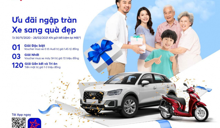 Gửi tiền tại MB trúng ô tô Audi
