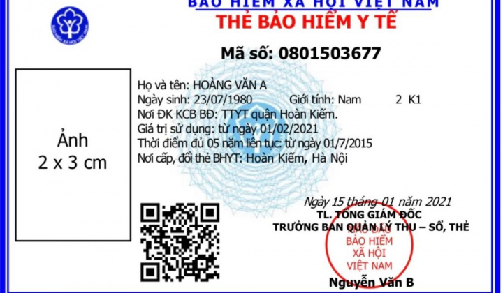 BHXH Việt Nam ban hành mẫu thẻ BHYT mới