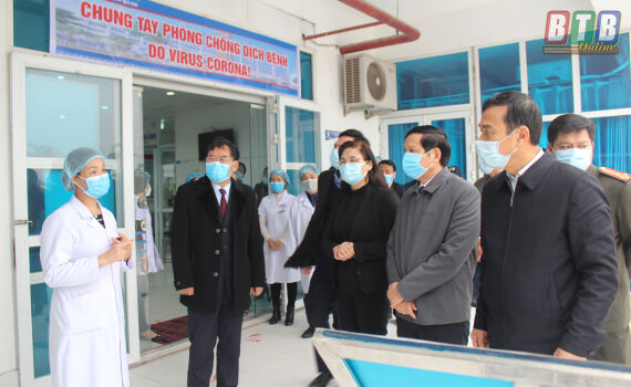 Lãnh đạo tỉnh Thái Bình kiểm tra công tác phòng, chống dịch tại một số bệnh viện và doanh nghiệp