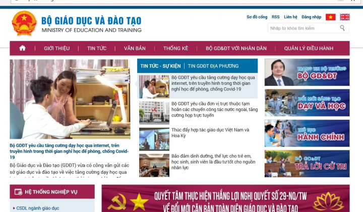 Bộ GD&ĐT yêu cầu tăng cường hình thức dạy học qua internet, trên truyền hình