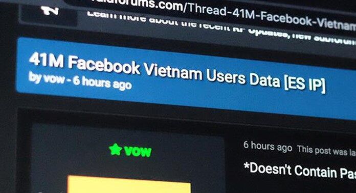 Lộ thông tin tài khoản 41 triệu người dùng Facebook Việt Nam