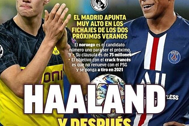 Real muốn mua Haaland trước, Mbappe sau