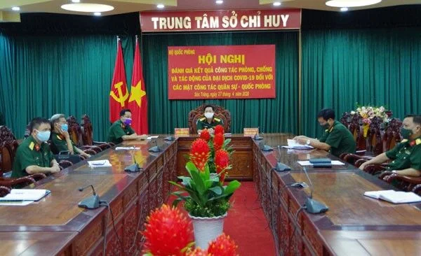 Sóc Trăng tham gia hội nghị trực tuyến BQP đánh giá kết quả công tác phòng, chống Covid-19