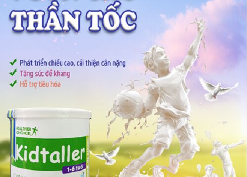 Sữa KidTaller: Vươn cao thần tốc dành cho trẻ từ 1-6 tuổi