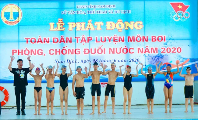 Nam Định phát động toàn dân tập luyện môn bơi phòng, chống đuối nước năm 2020