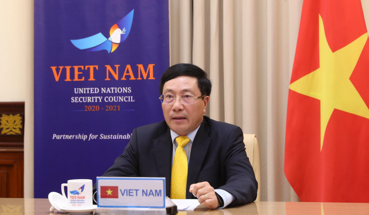 Phó Thủ tướng Phạm Bình Minh dự phiên họp trực tuyến HĐBA LHQ