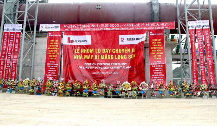 Xi măng Long Sơn nhóm lò chính thức đưa Dây chuyền III vào vận hành