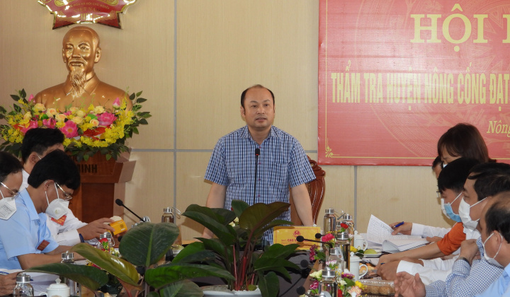 Thanh Hóa: Thẩm tra mức độ đạt chuẩn nông thôn mới tại huyện Nông Cống