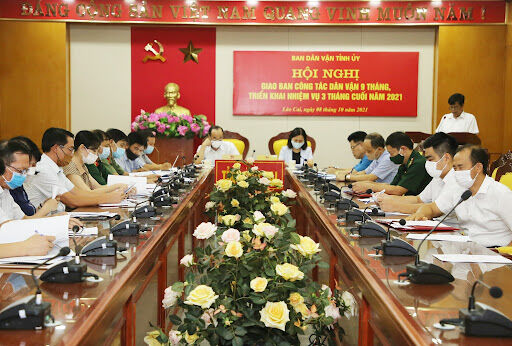 Lào Cai: Giao ban trực tuyến công tác dân vận 09 tháng đầu năm 2021