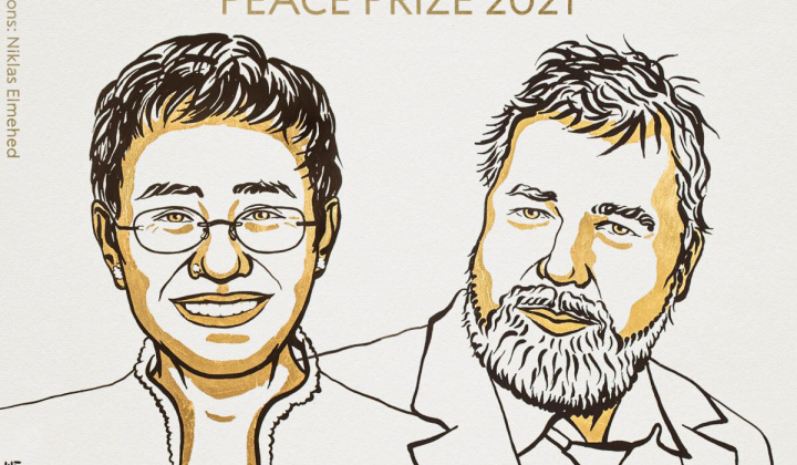 2 nhà báo được vinh danh Nobel Hòa bình 2021