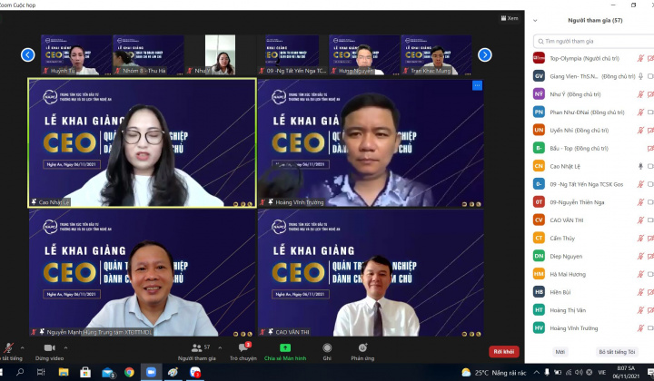 Nghệ An: Khai giảng khóa đào tạo quản trị doanh nghiệp chuyên sâu giành cho nữ làm chủ