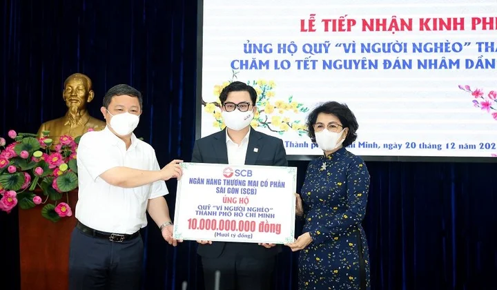 SCB đóng góp 10 tỷ đồng vào Quỹ "Vì người nghèo" chung tay chăm lo Tết cho người dân